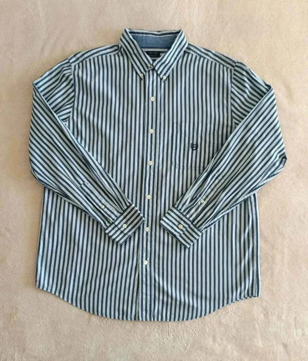 Chaps blue white stripes shirt Size L – photo 2